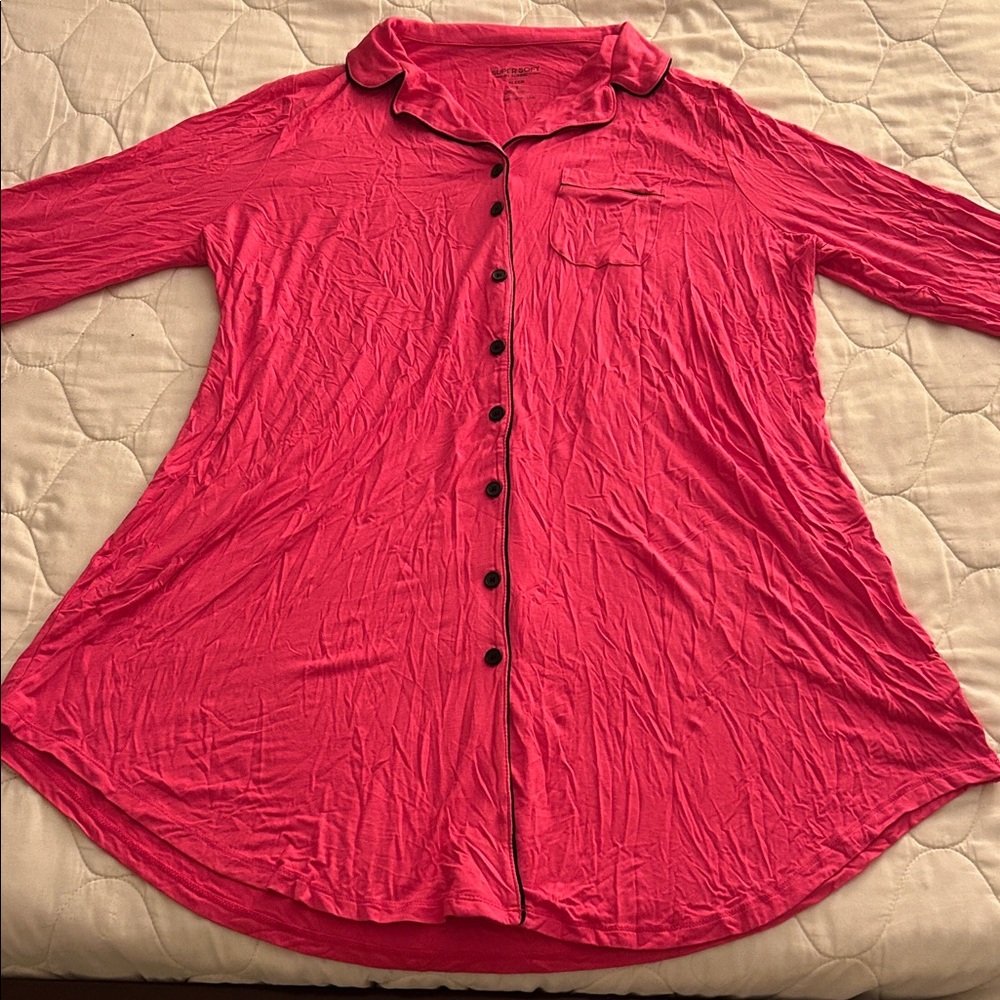 Torrid Women’s Pink Button-Front Sleep Dress